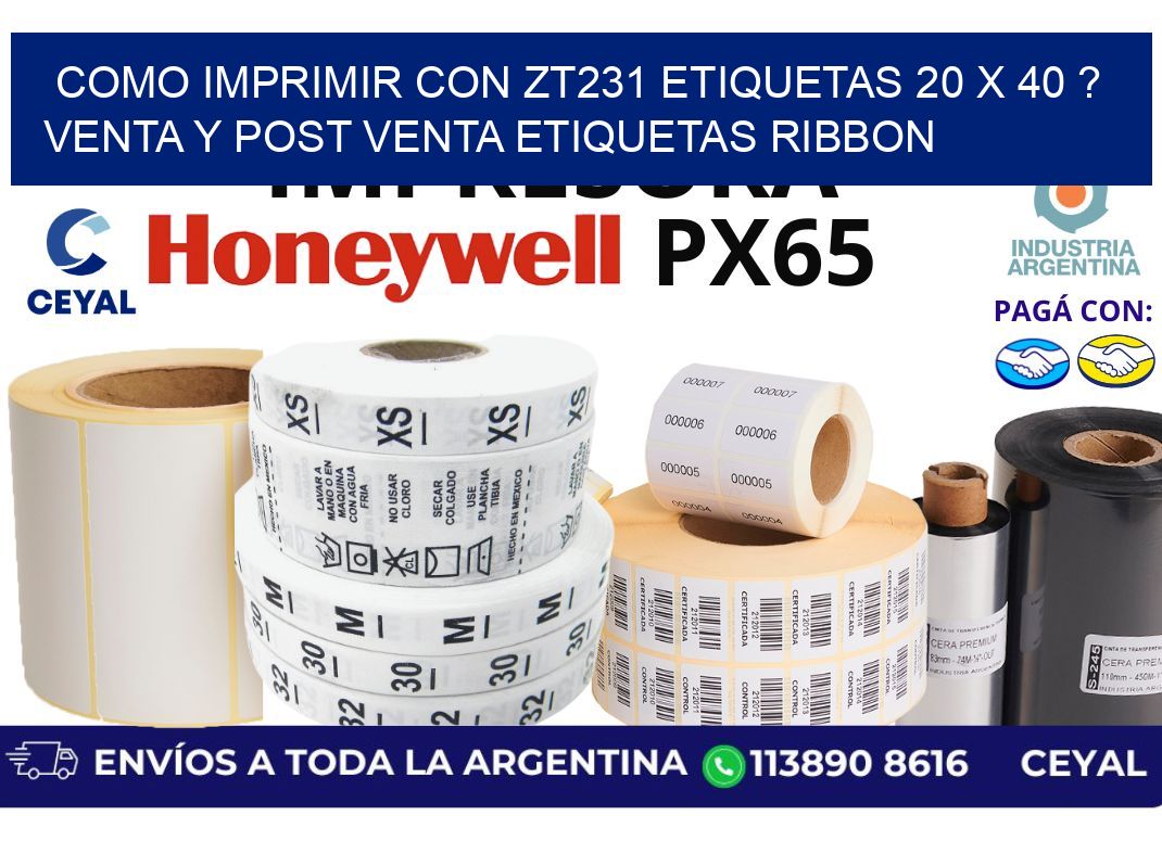 como imprimir con zt231 etiquetas 20 x 40 ? Venta y post venta etiquetas ribbon