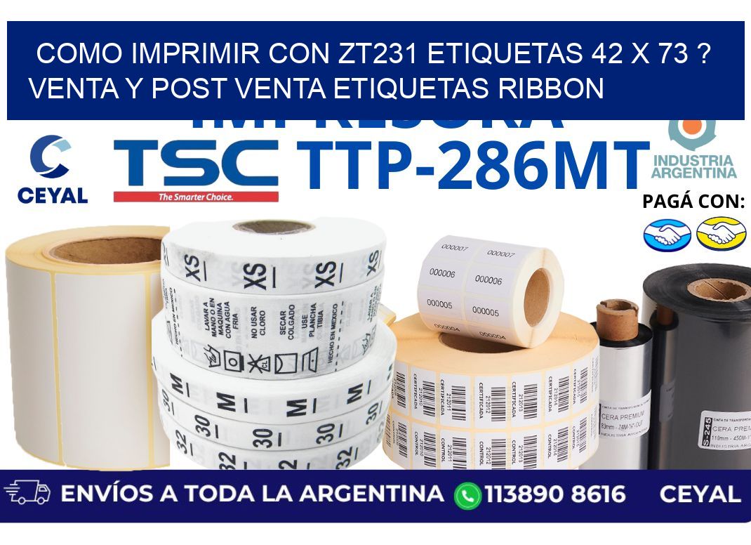 como imprimir con zt231 etiquetas 42 x 73 ? Venta y post venta etiquetas ribbon