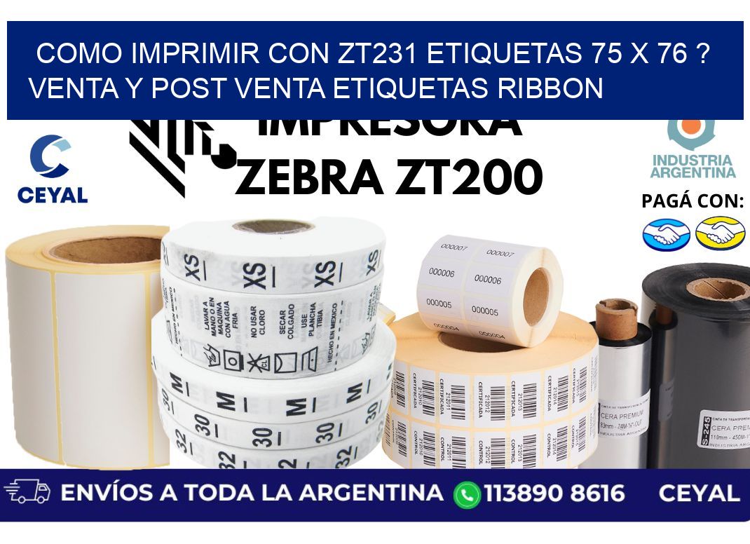 como imprimir con zt231 etiquetas 75 x 76 ? Venta y post venta etiquetas ribbon