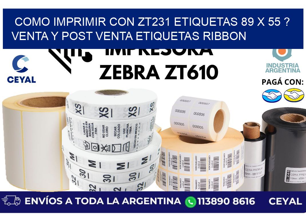 como imprimir con zt231 etiquetas 89 x 55 ? Venta y post venta etiquetas ribbon