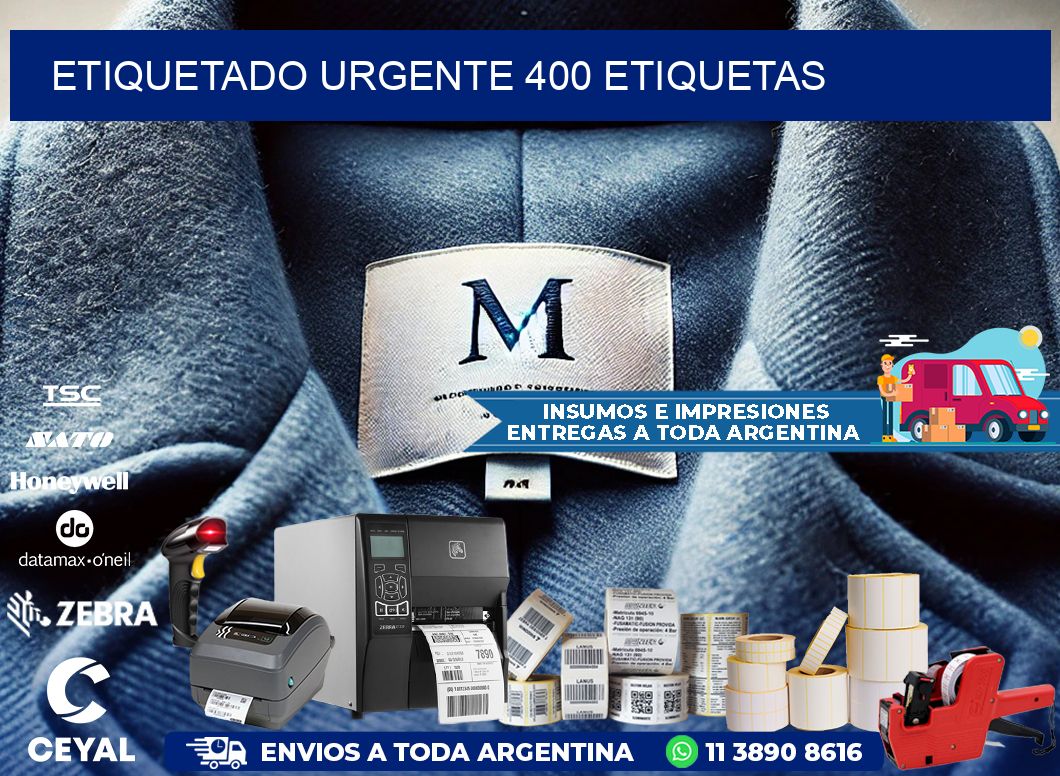 etiquetado urgente 400 etiquetas