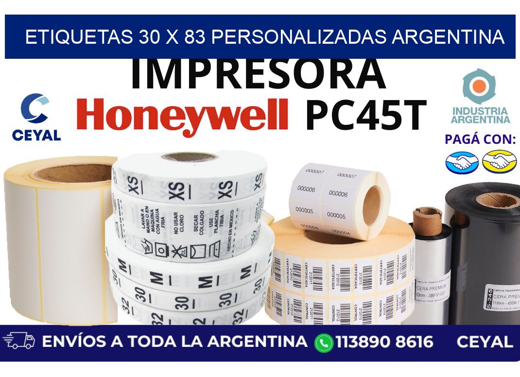etiquetas 30 x 83 personalizadas argentina