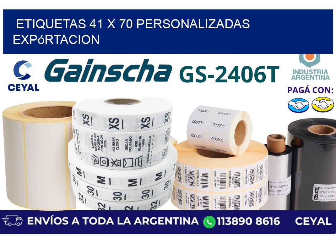 etiquetas 41 x 70 personalizadas expórtacion