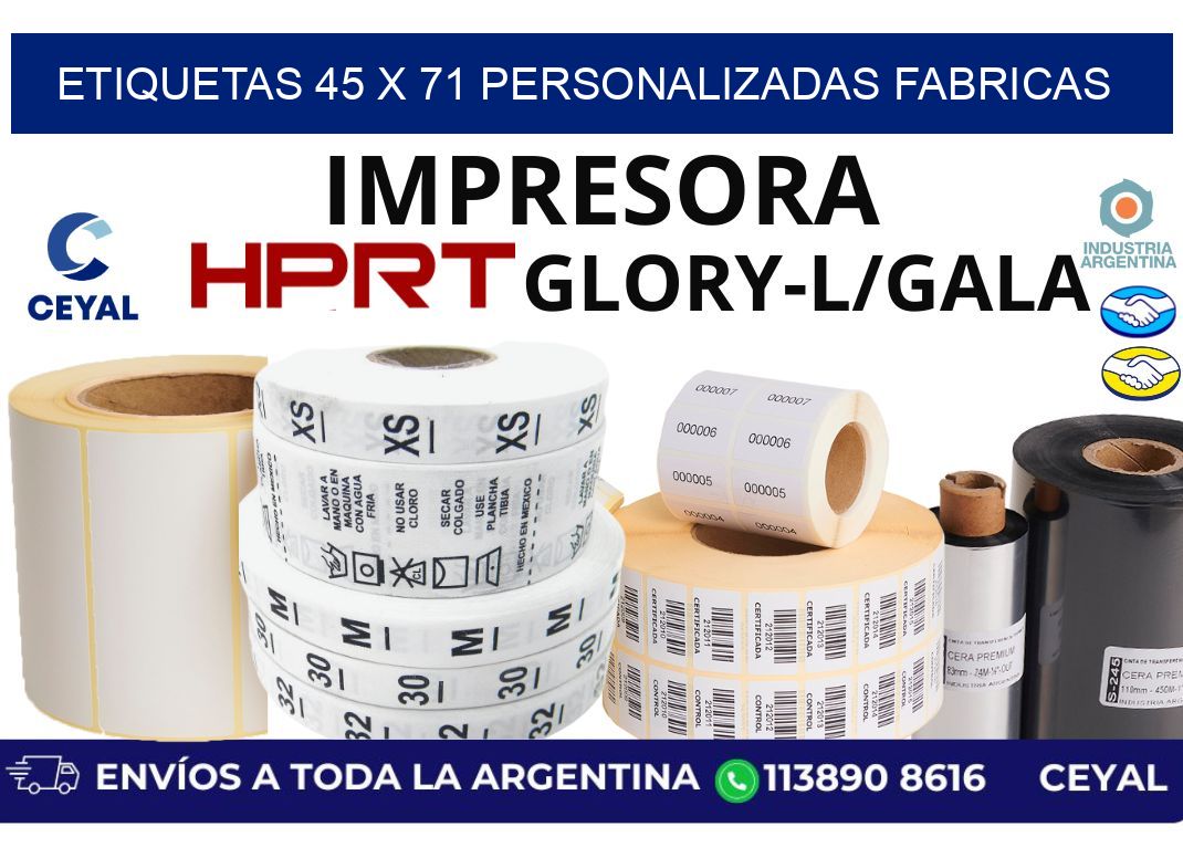 etiquetas 45 x 71 personalizadas fabricas