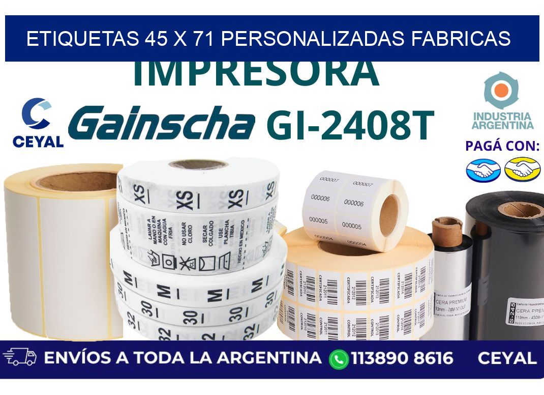 etiquetas 45 x 71 personalizadas fabricas