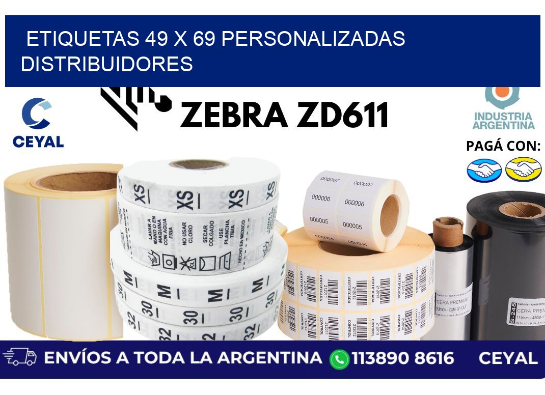 etiquetas 49 x 69 personalizadas distribuidores