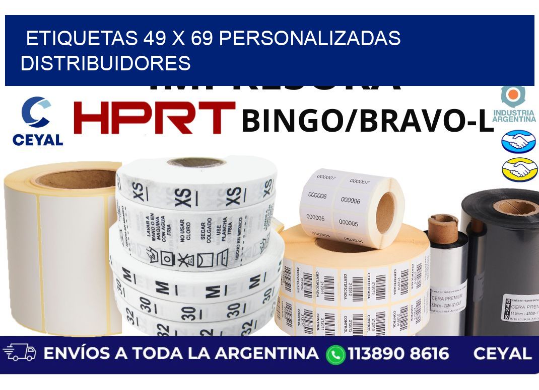 etiquetas 49 x 69 personalizadas distribuidores