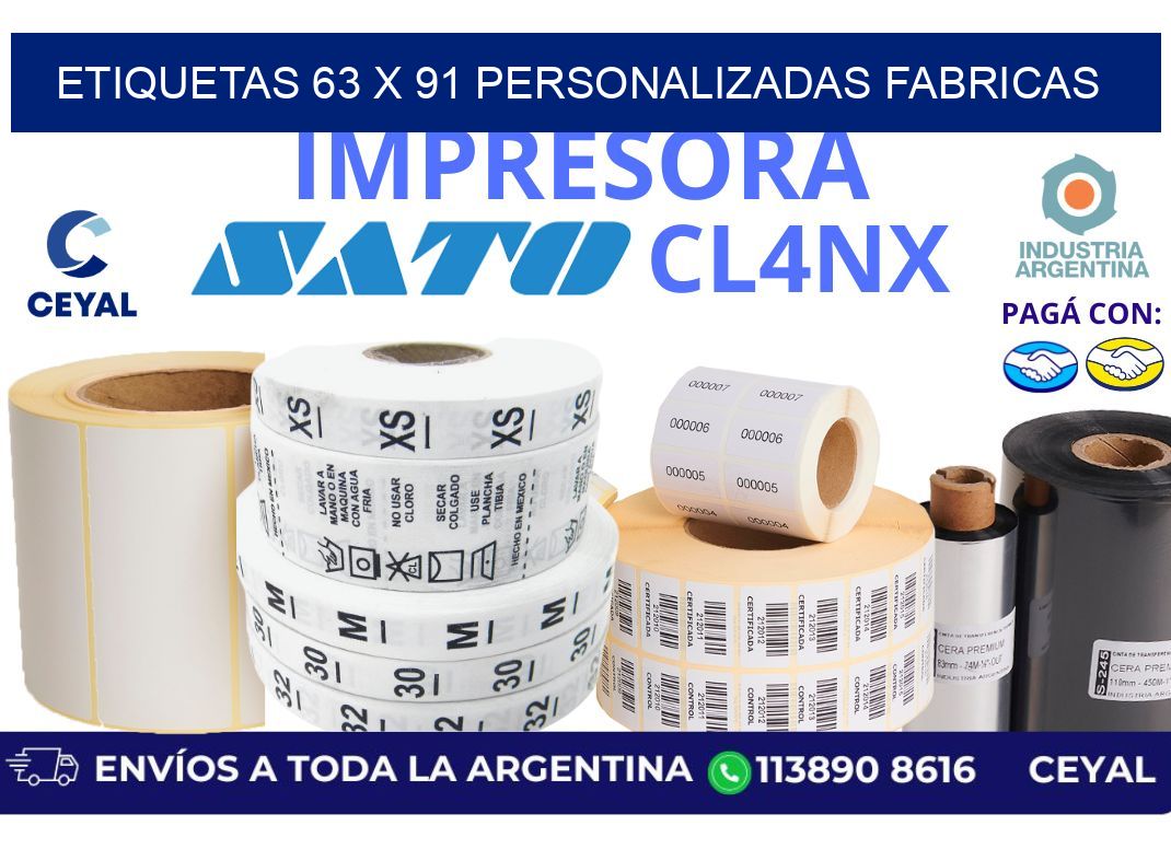 etiquetas 63 x 91 personalizadas fabricas