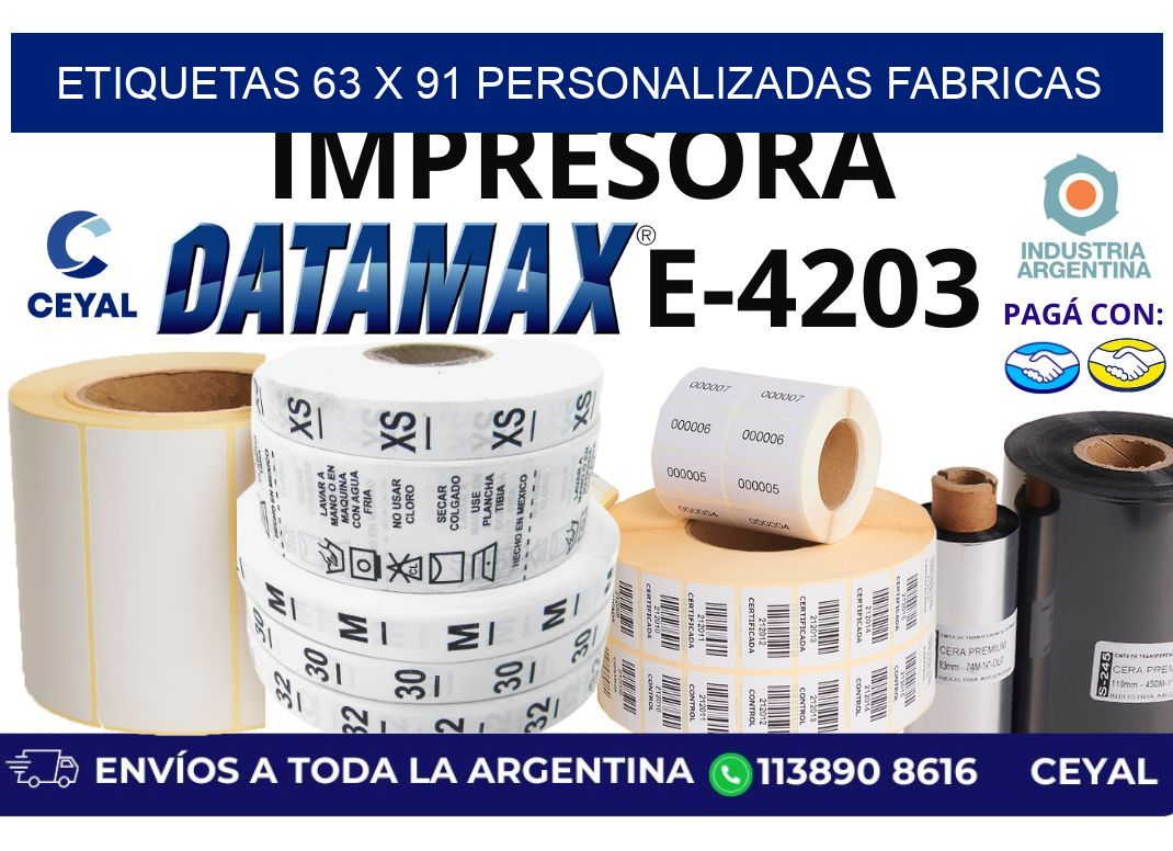 etiquetas 63 x 91 personalizadas fabricas