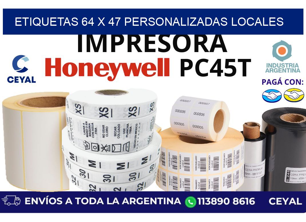 etiquetas 64 x 47 personalizadas locales