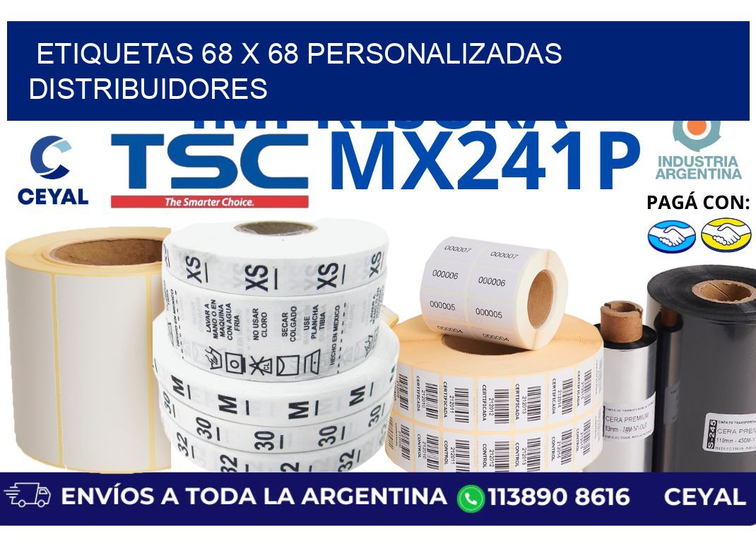 etiquetas 68 x 68 personalizadas distribuidores