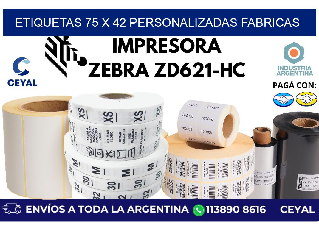 etiquetas 75 x 42 personalizadas fabricas