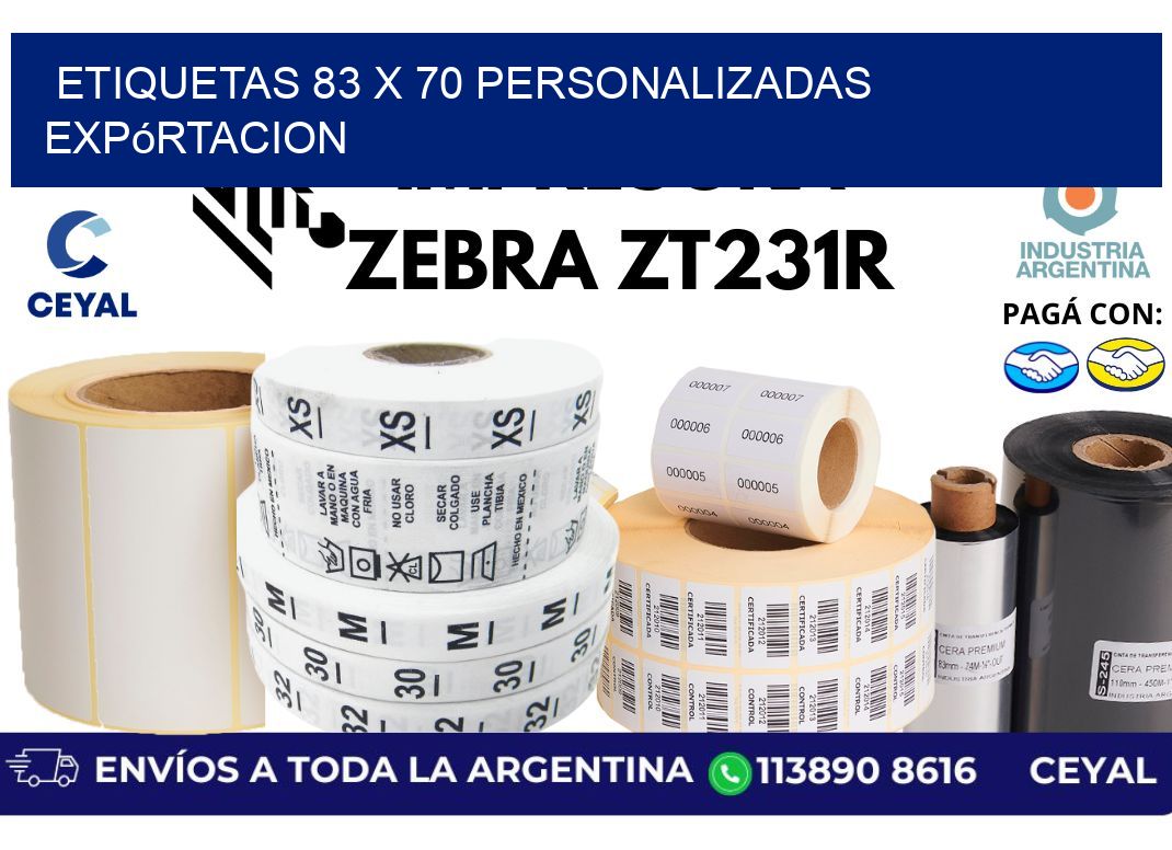 etiquetas 83 x 70 personalizadas expórtacion
