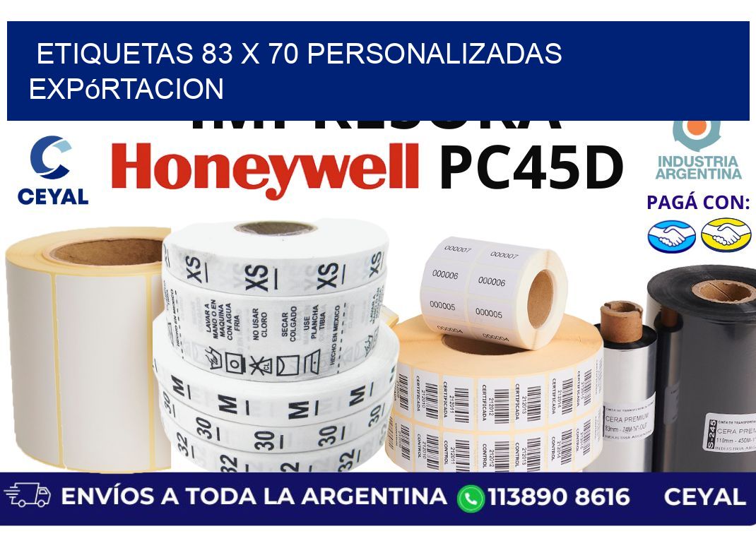 etiquetas 83 x 70 personalizadas expórtacion
