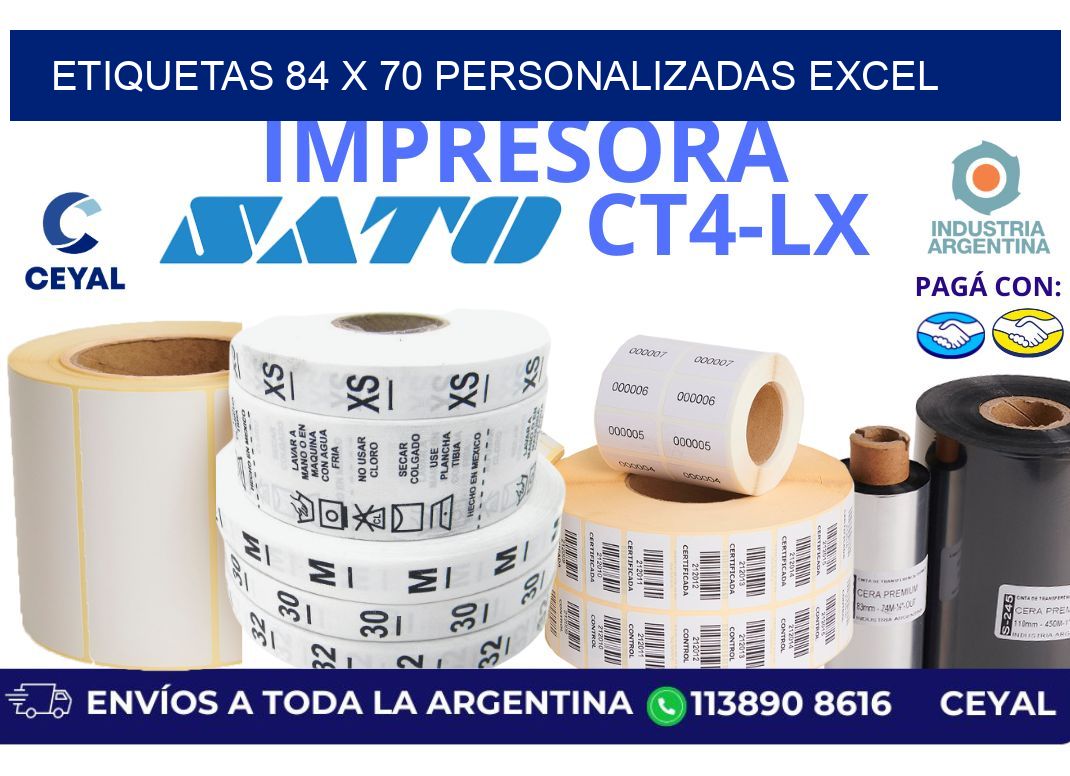 etiquetas 84 x 70 personalizadas excel