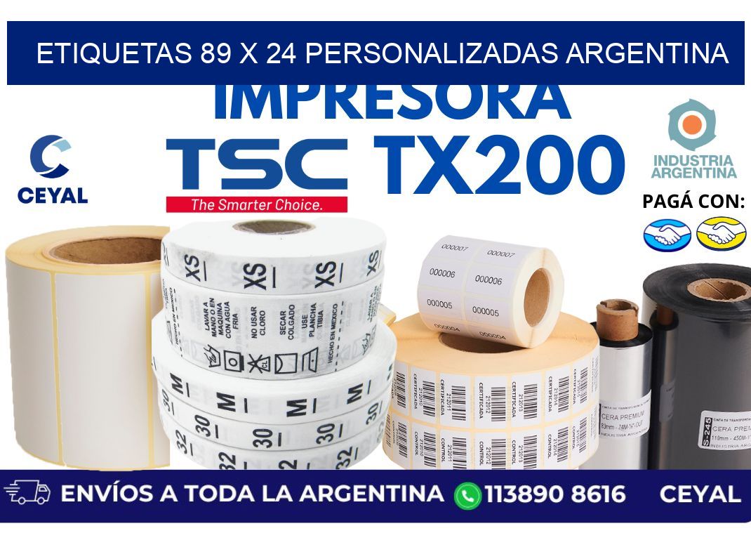 etiquetas 89 x 24 personalizadas argentina