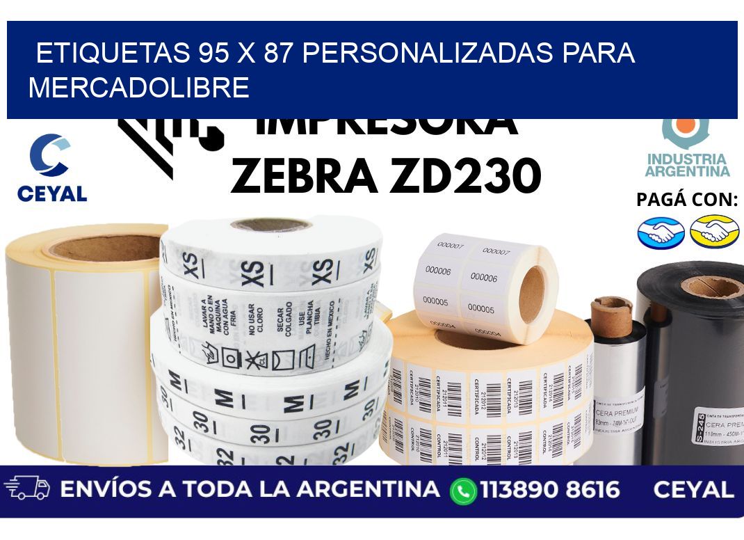 etiquetas 95 x 87 personalizadas para mercadolibre