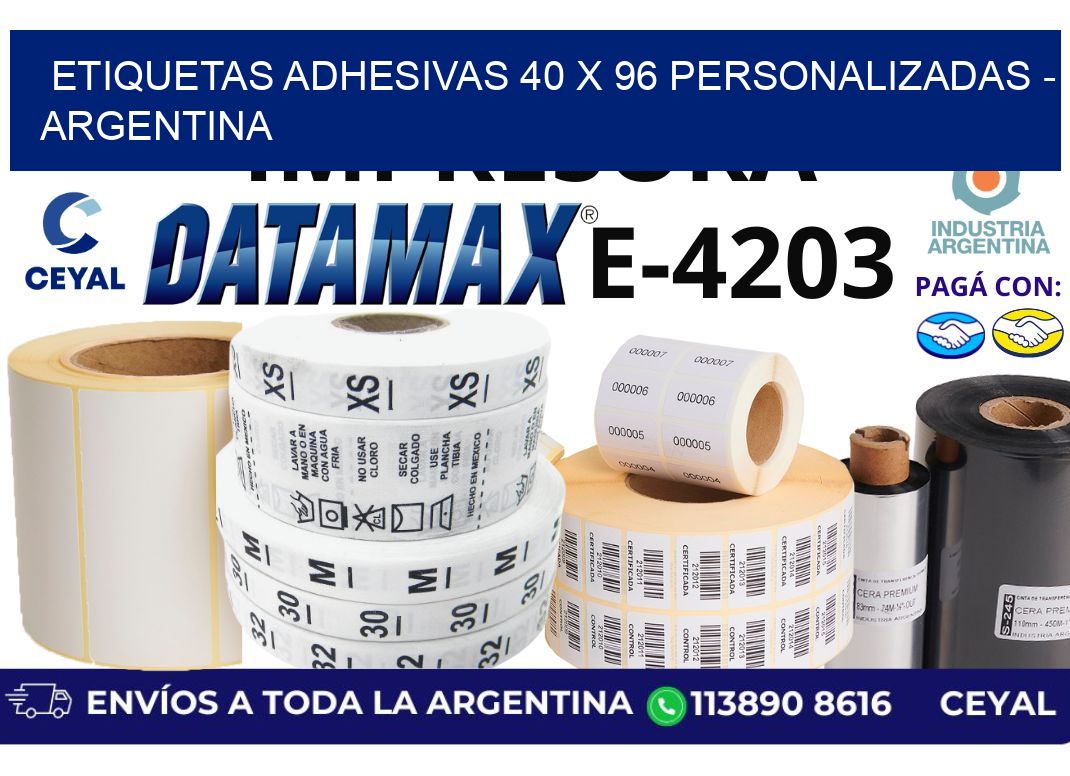 etiquetas adhesivas 40 x 96 personalizadas – Argentina