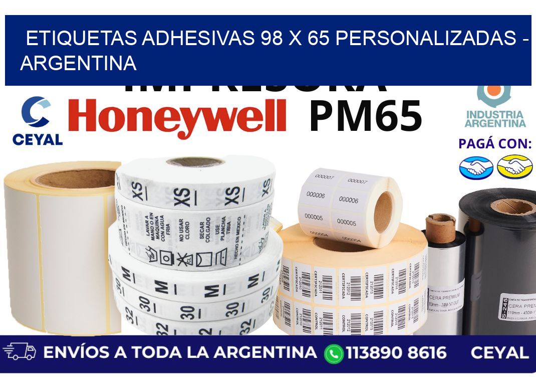 etiquetas adhesivas 98 x 65 personalizadas – Argentina