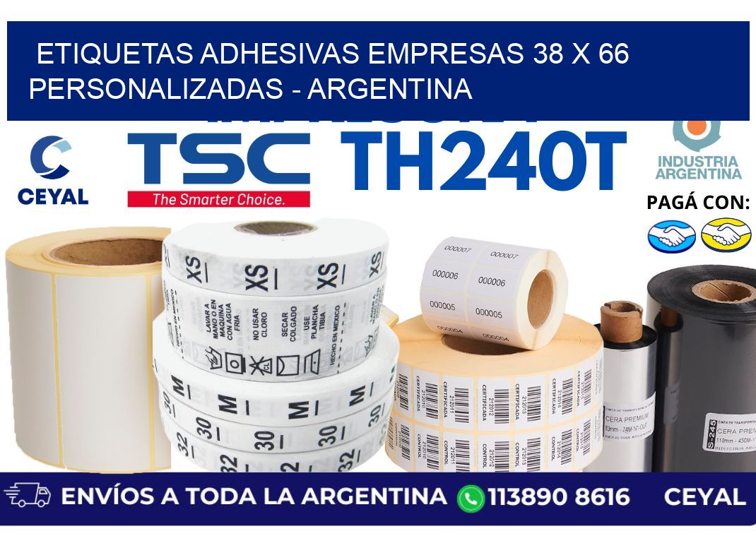 etiquetas adhesivas empresas 38 x 66 personalizadas – Argentina