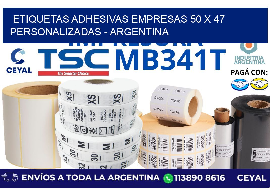 etiquetas adhesivas empresas 50 x 47 personalizadas – Argentina