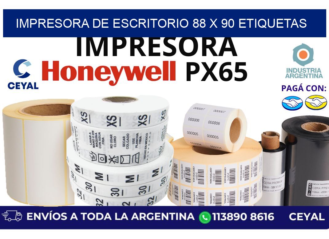impresora de escritorio 88 x 90 etiquetas