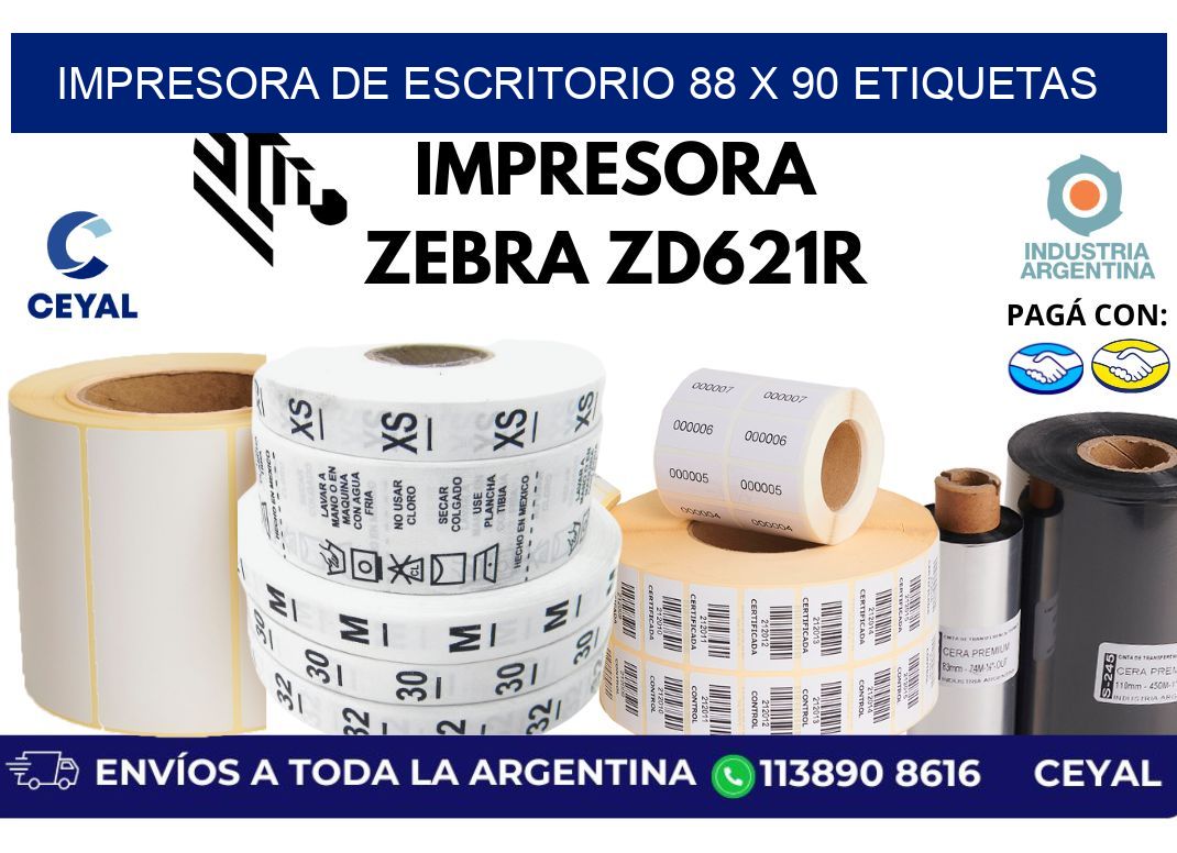 impresora de escritorio 88 x 90 etiquetas
