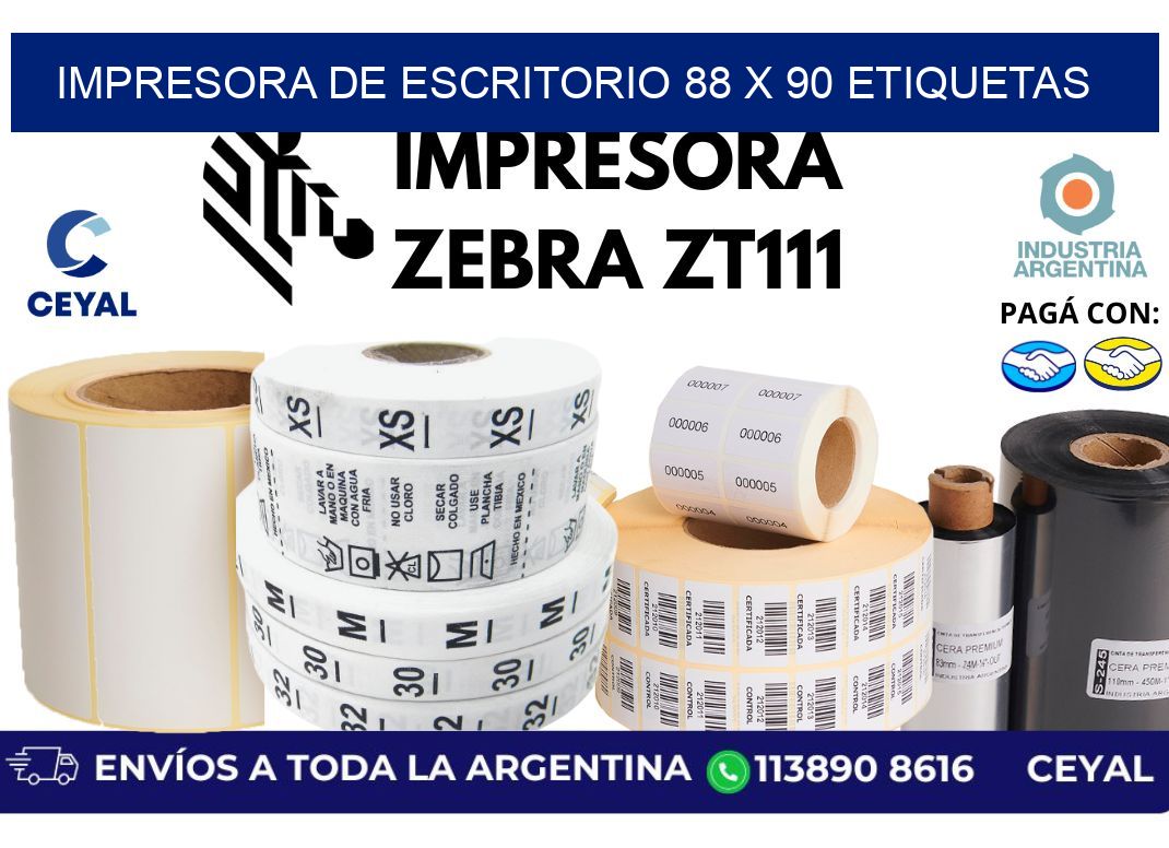 impresora de escritorio 88 x 90 etiquetas