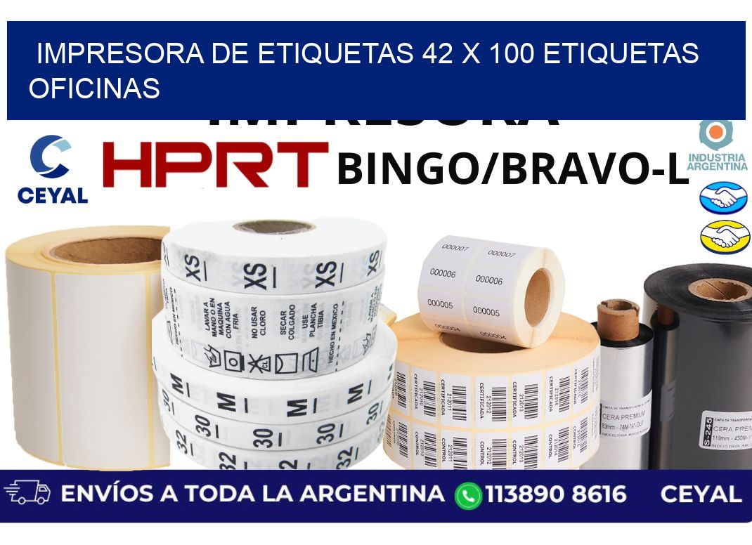 impresora de etiquetas 42 x 100 etiquetas oficinas