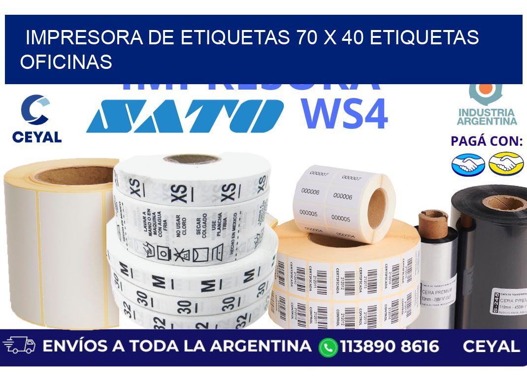 impresora de etiquetas 70 x 40 etiquetas oficinas