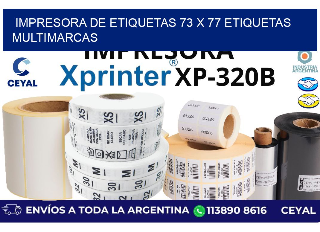impresora de etiquetas 73 x 77 etiquetas multimarcas