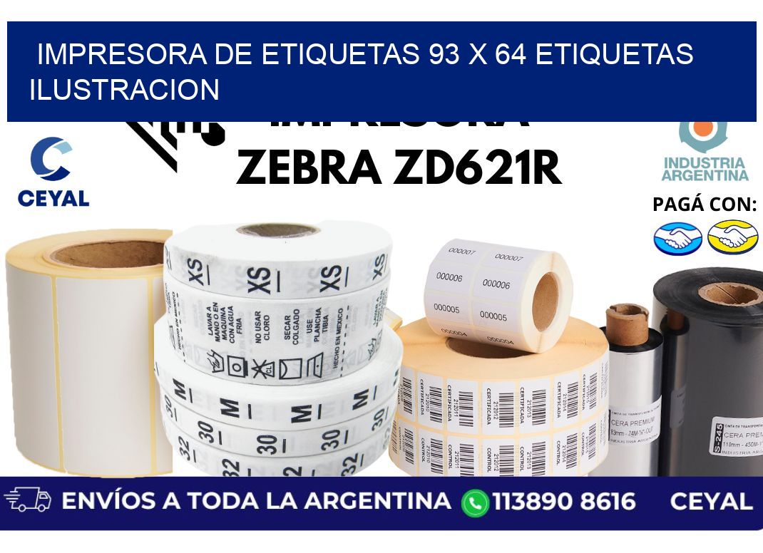 impresora de etiquetas 93 x 64 etiquetas ilustracion