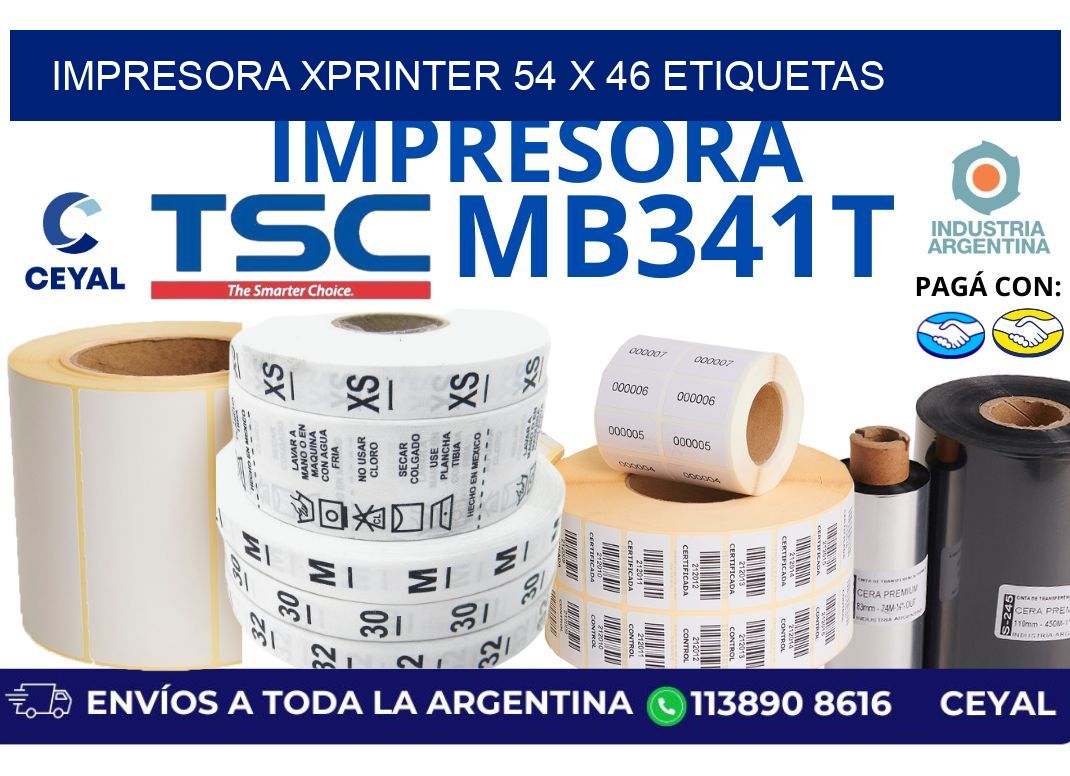 impresora xprinter 54 x 46 etiquetas