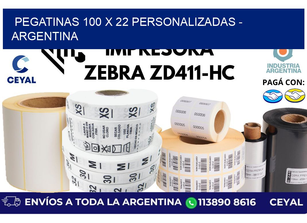 pegatinas 100 x 22 personalizadas - Argentina