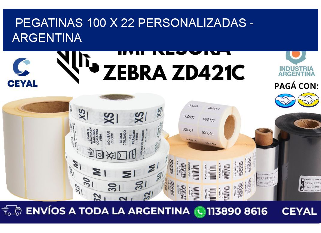 pegatinas 100 x 22 personalizadas - Argentina