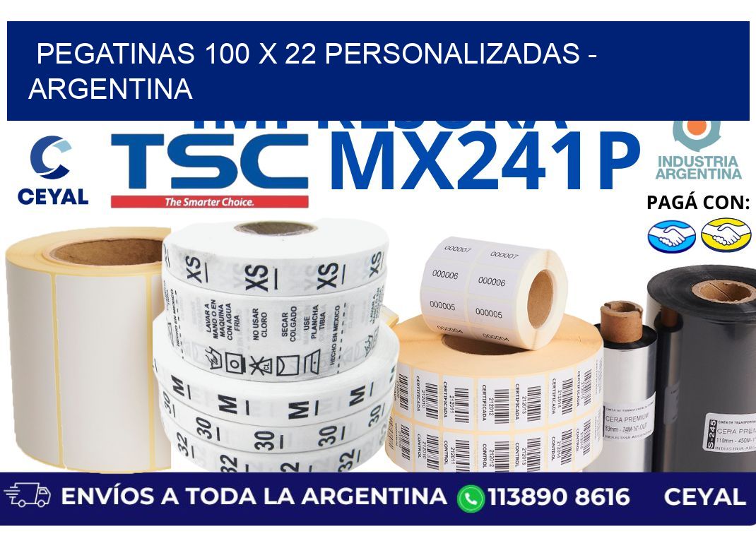 pegatinas 100 x 22 personalizadas – Argentina