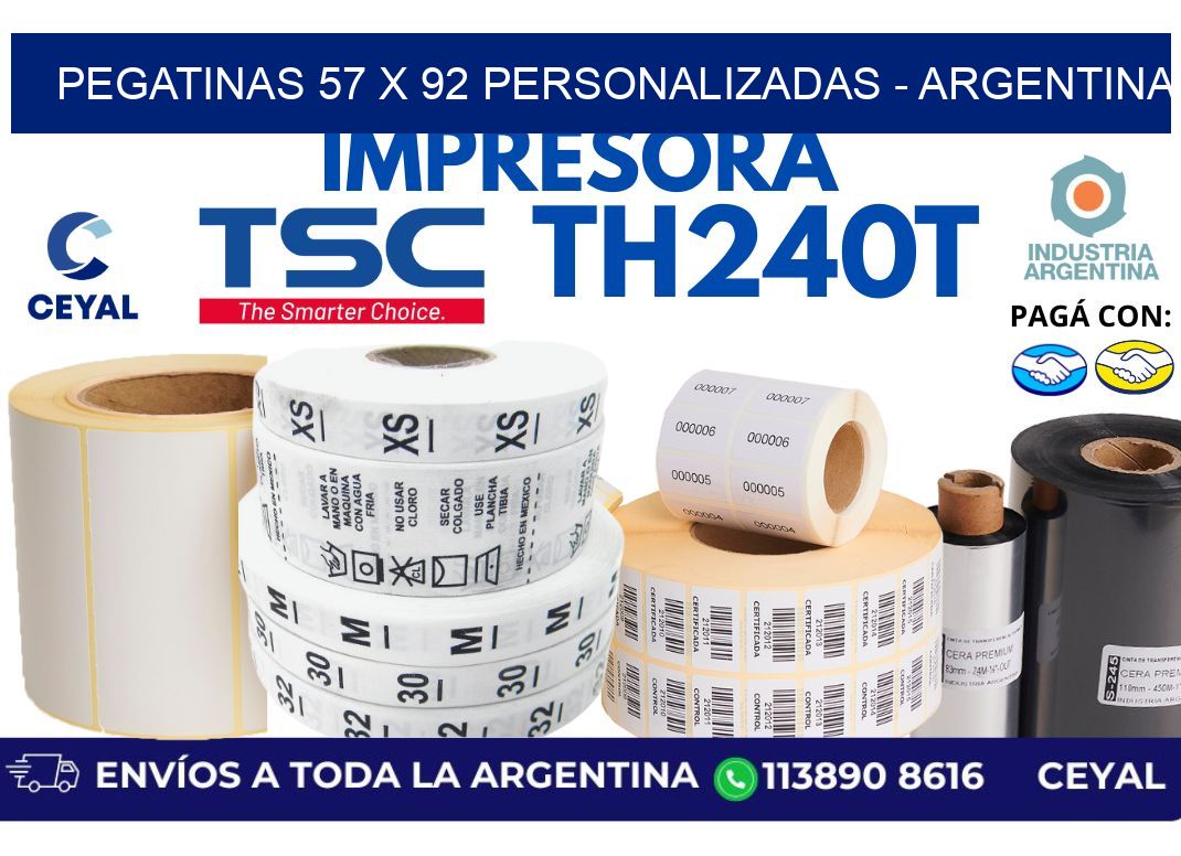 pegatinas 57 x 92 personalizadas - Argentina