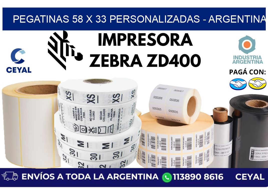 pegatinas 58 x 33 personalizadas - Argentina