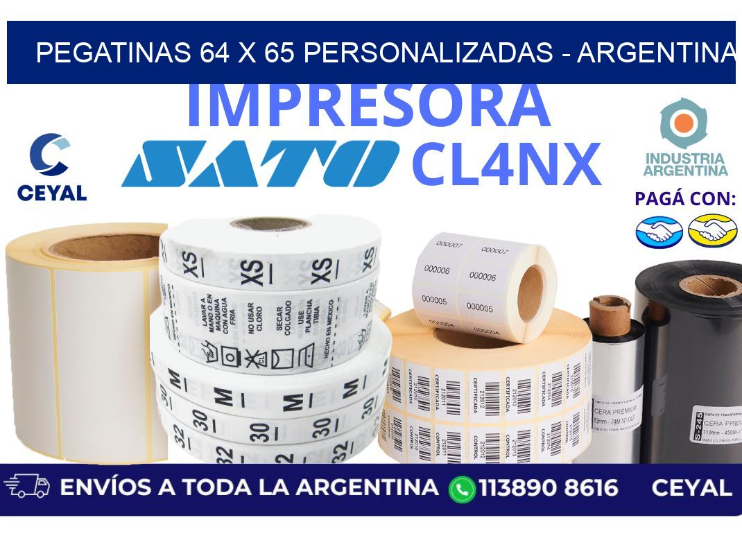 pegatinas 64 x 65 personalizadas – Argentina