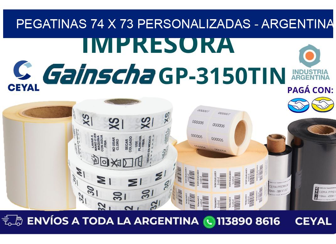 pegatinas 74 x 73 personalizadas – Argentina