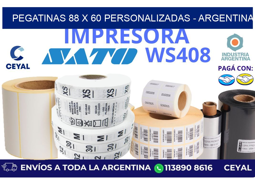 pegatinas 88 x 60 personalizadas - Argentina