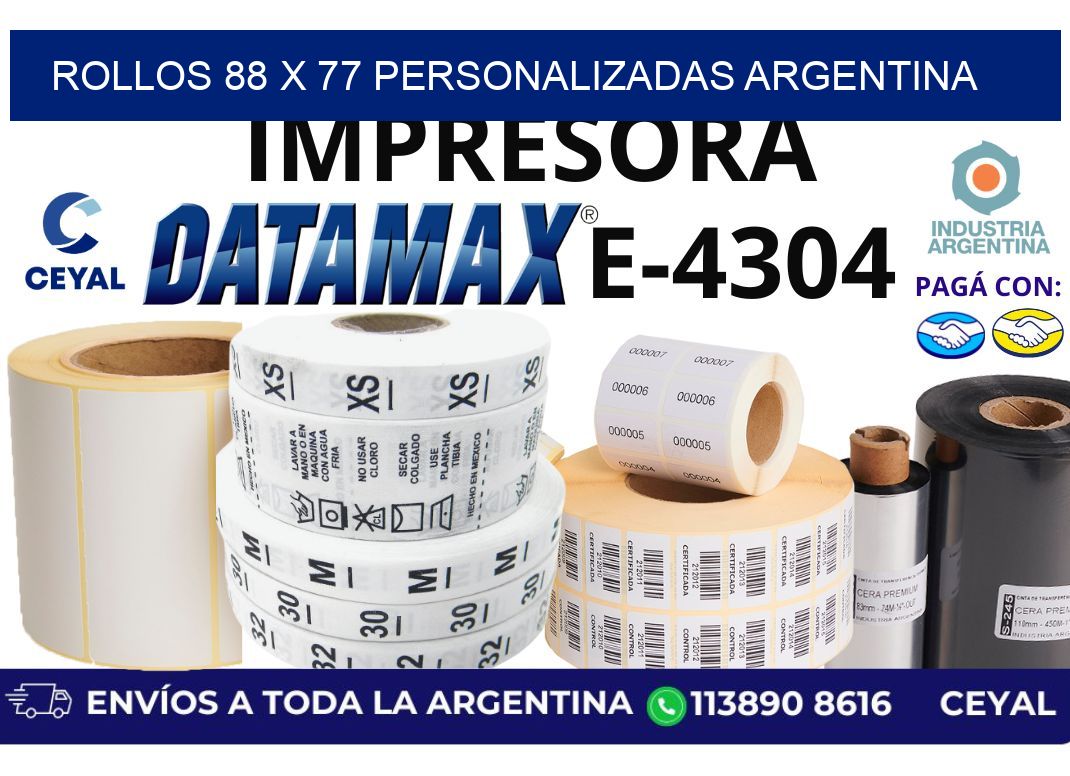 rollos 88 x 77 personalizadas argentina
