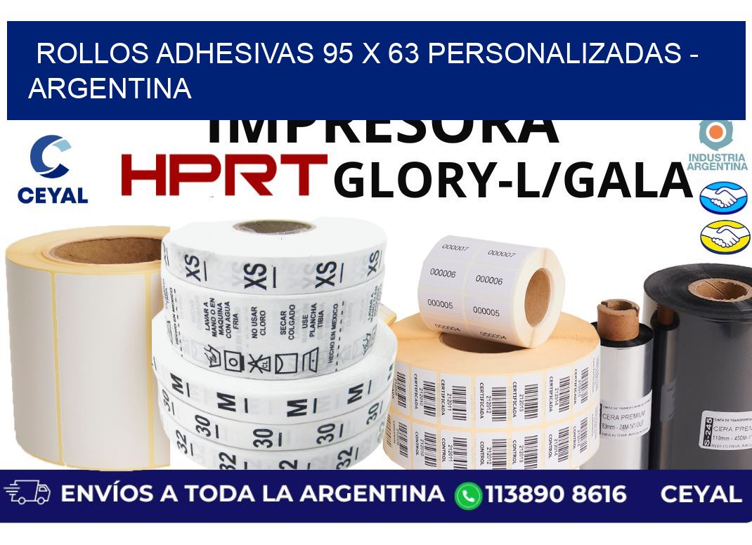 rollos adhesivas 95 x 63 personalizadas – Argentina