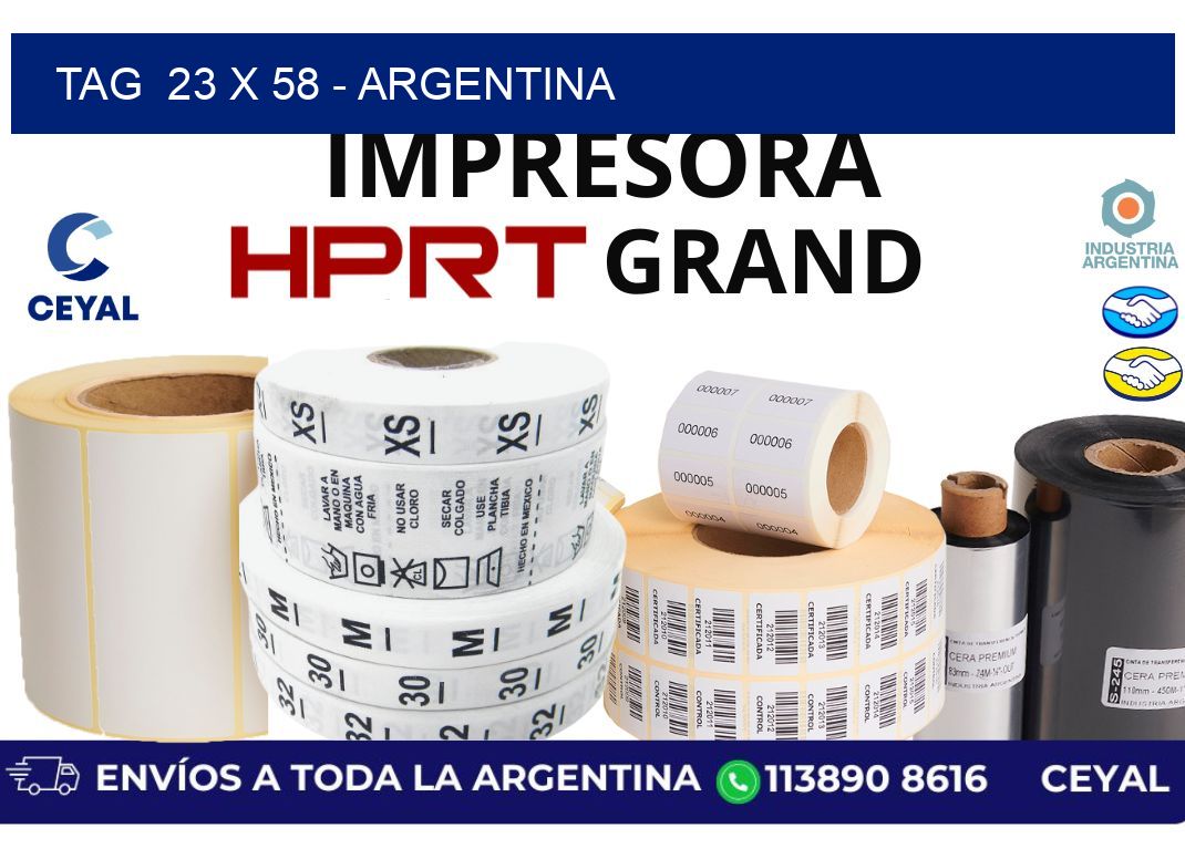 tag  23 x 58 – Argentina