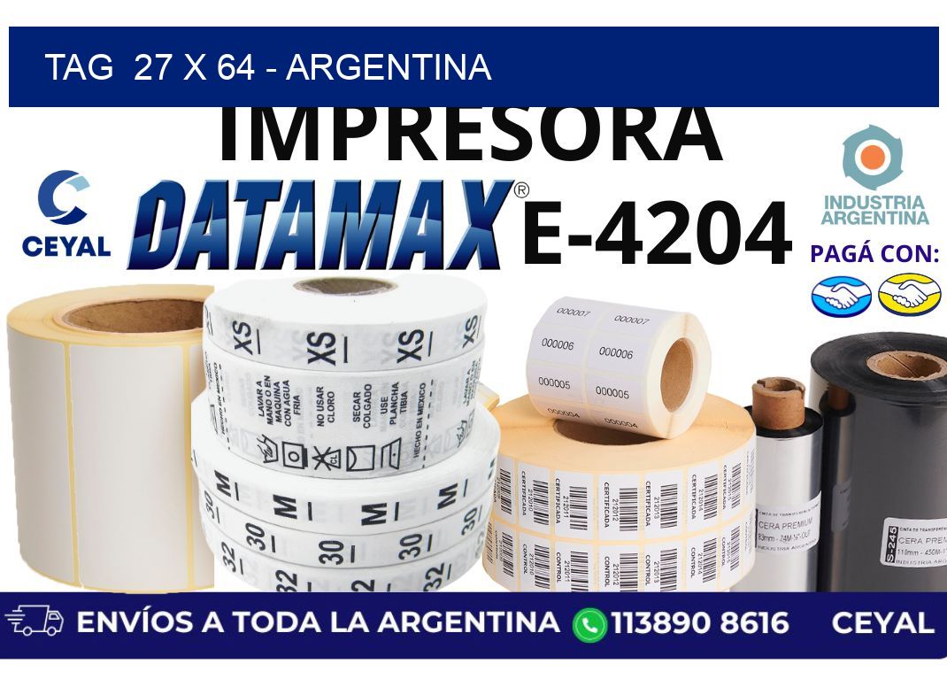 tag  27 x 64 – Argentina
