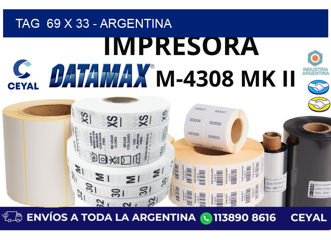 tag  69 x 33 – Argentina