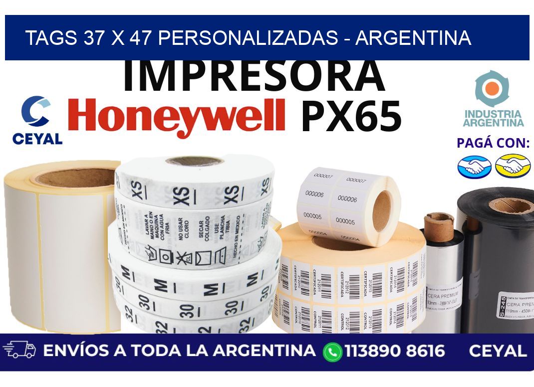 tags 37 x 47 personalizadas - Argentina