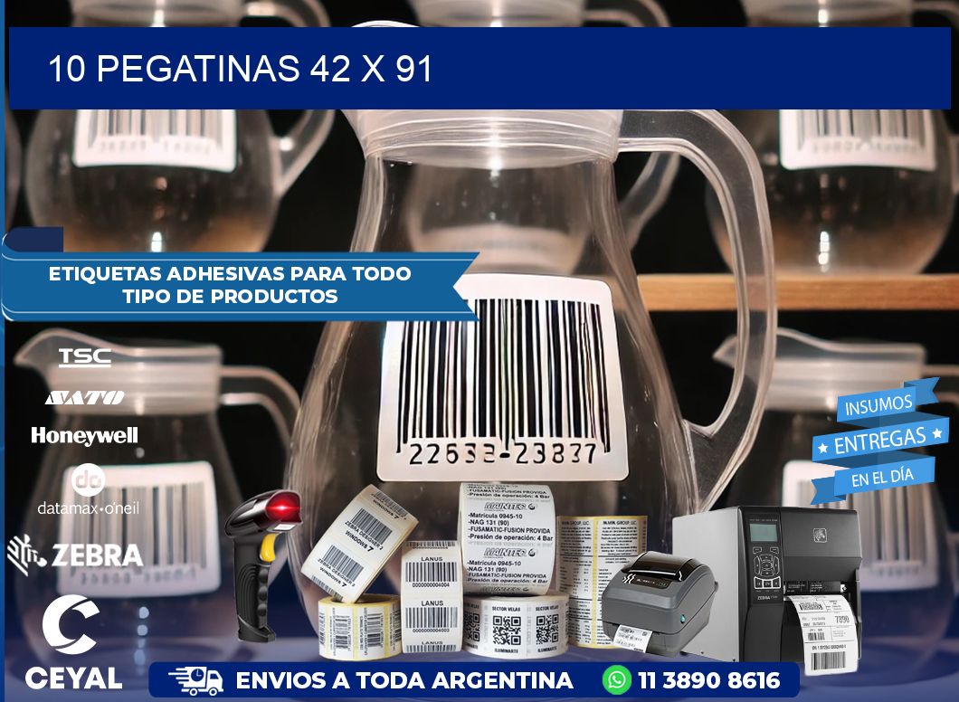 10 PEGATINAS 42 x 91