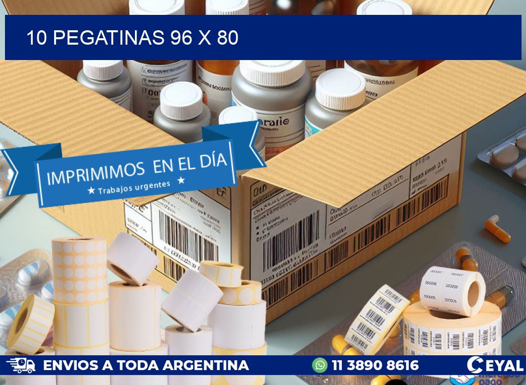 10 PEGATINAS 96 x 80