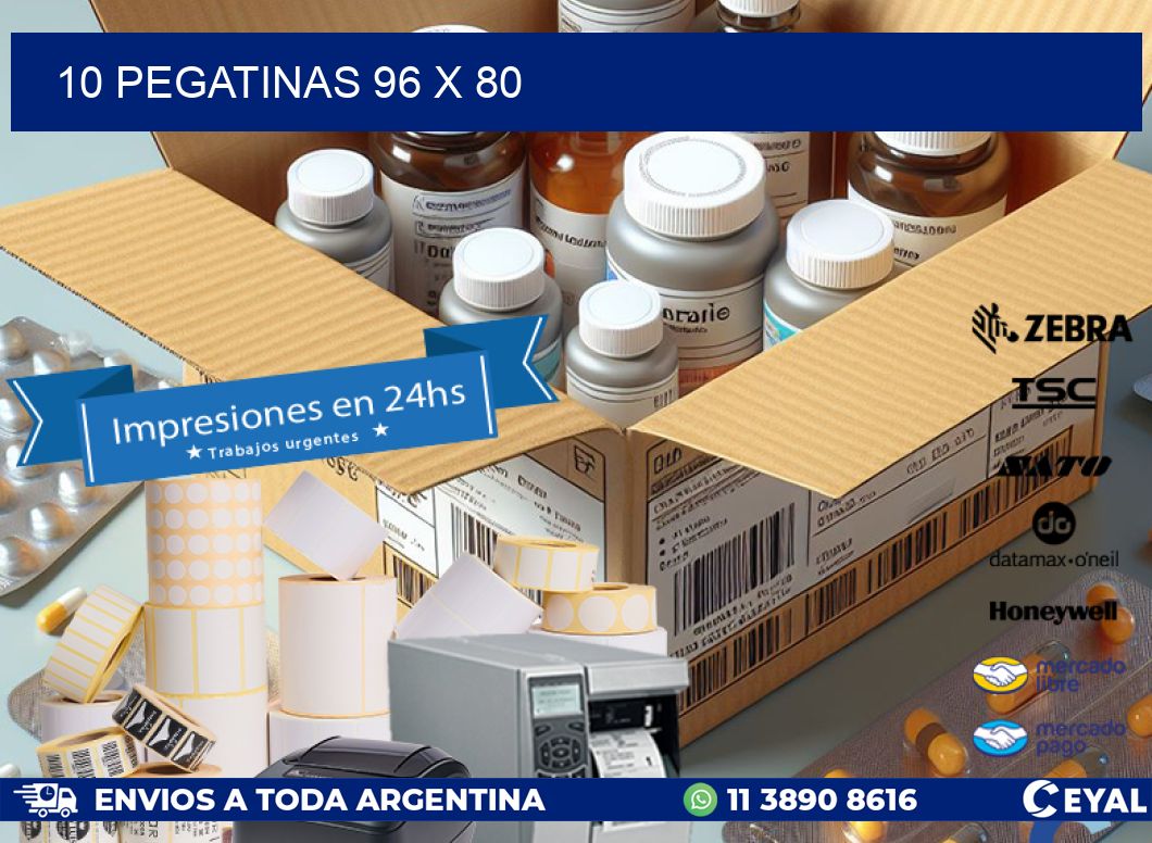 10 PEGATINAS 96 x 80